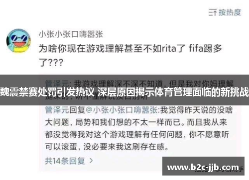 魏震禁赛处罚引发热议 深层原因揭示体育管理面临的新挑战